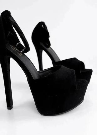 Босоніжки високий каблук +платформа
