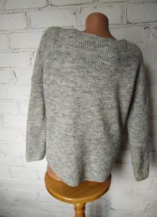 Пуловер/джемпер англійською резинкою базовий з альпакою та вовною2 фото