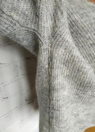 Пуловер/джемпер англійською резинкою базовий з альпакою та вовною5 фото