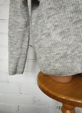 Пуловер/джемпер англійською резинкою базовий з альпакою та вовною4 фото