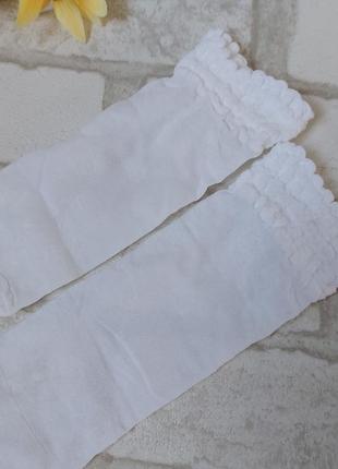 Носки капроновые белые детские с рисунком2 фото