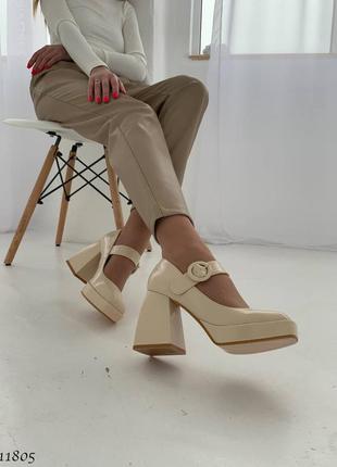 🌹 шикарные лаковые туфли на каблуке