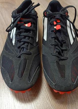Шиповки бігові adidas розмір 44 чорні стрибок беговые спринтерські3 фото