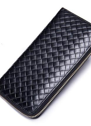 Женский кошелек на молнии leather collection (9073)