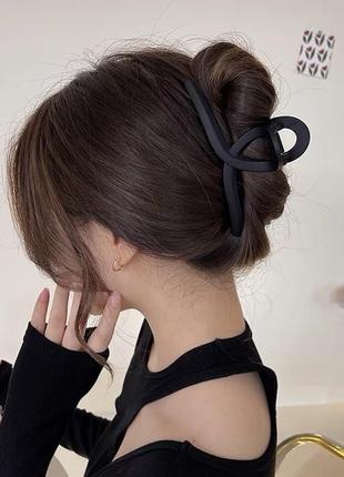 Крабик для волосся петля чорного кольору краб жіночий