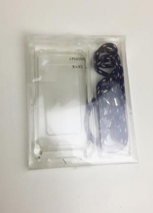 Прозрачный чехол jost iphone x+xs case с шнурком2 фото