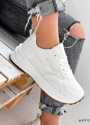 Распродажа белые женские стильные кроссовки balli 39р.