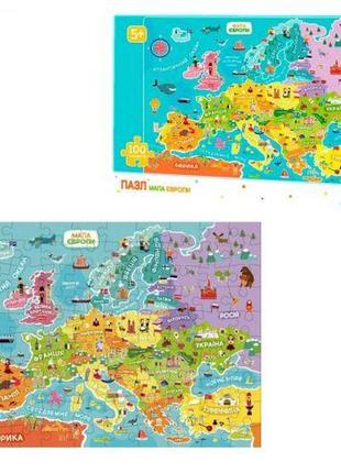 Пазли "карта европи", 100 елементів