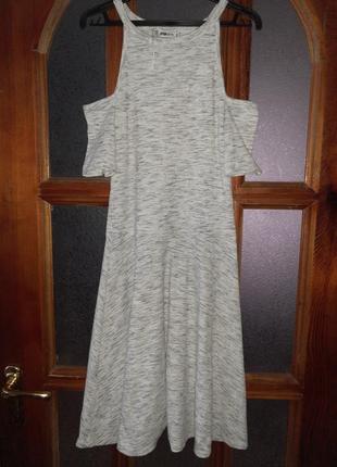Распродажа актуальное платье в рубчик с голыми плечами размер-s5 фото