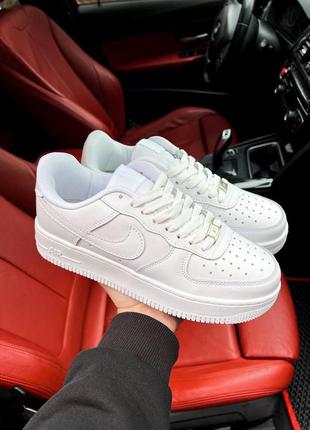 Кросівки nike air force 1 white premium1 фото