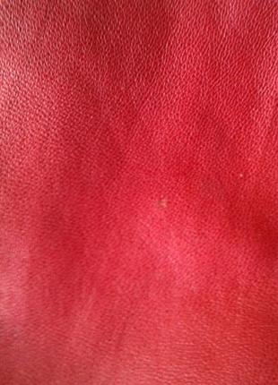 Женская кожаная короткая красная куртка пиджак жакет на молнии  mascot батал нюансы9 фото
