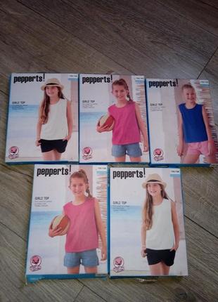 Блузы футболки детские новые хлопок pepperts ничевина размер 122/128/134/140/146/152