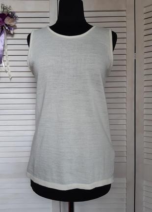 Базовая, актуальная майка смесь акрила и мериносовой шерсти james lakeland италия