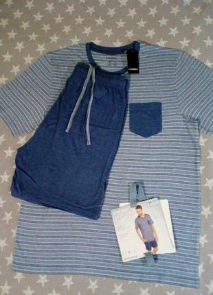 Чоловіча піжама, домашній костюм із терморегуляцією livergy германія, футболка шорти5 фото