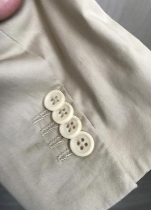 Піджак беж прямого крою натуральна тканина hnm.5 фото