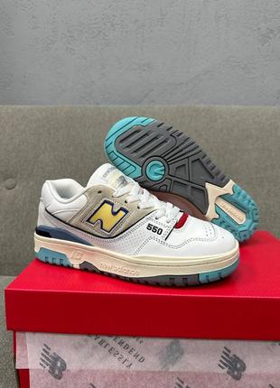 Женские кожаные разноцветные кроссовки new balance 550 🆕 нью баланс