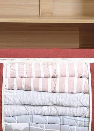 Органайзер-кофр для одягу бамбук, 45*25*33 см. червоній