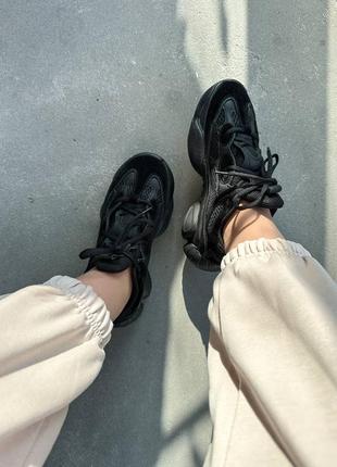 Черные стильные кроссовки5 фото