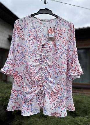 Блузка топ в цветы tu размер xxl