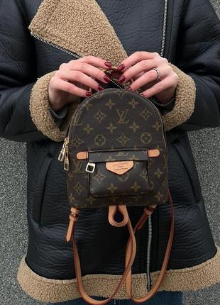 Жіночий рюкзак в стилі louis vuitton palm springs mini brown/camel6 фото