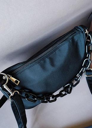 Сумка з ланцюжком та двома ремінцями7 фото