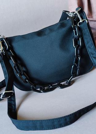Сумка з ланцюжком та двома ремінцями4 фото