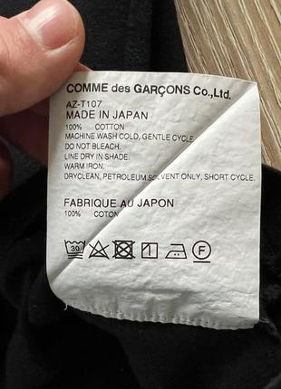 Женская хлопковая футболка с патчем япония comme des garçons play8 фото