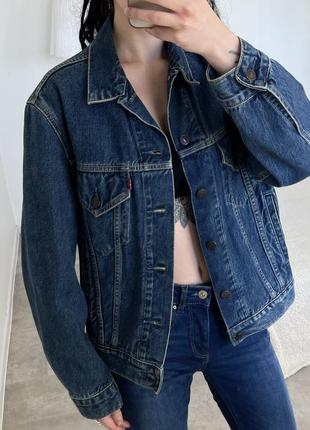 Идеальная деним джинсовая курточка синяя от levis1 фото