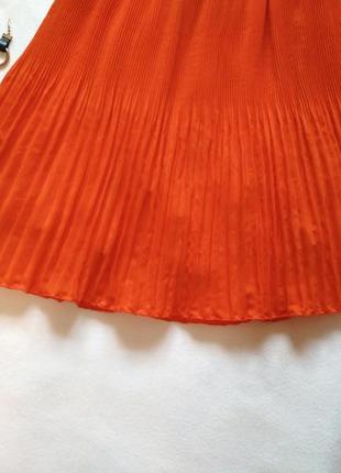 Неймовірна яскрава спідниця пліссе кльош/яркая коралловая юбка плиссе5 фото