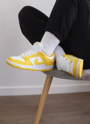 Кросівки nike sb dunk low yellow white7 фото
