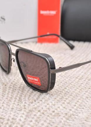 Фирменные солнцезащитные очки beach force polarized bf3098p с шерой прямоугольные узкие3 фото