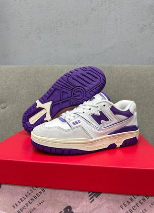 Женские кроссовки new balance 550 white violet4 фото