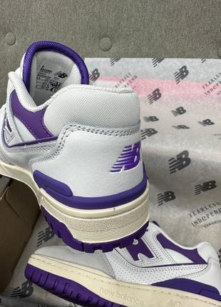 Женские кроссовки new balance 550 white violet3 фото