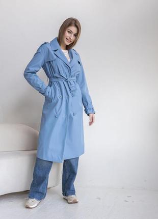 Тренч жіночий, міді, плащ, двобортний, демісезонний осінній весняний, демі, тренчкот...