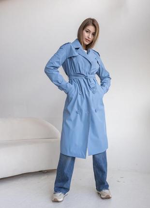 Тренч жіночий, міді, плащ, двобортний, демісезонний осінній весняний, демі, тренчкот...