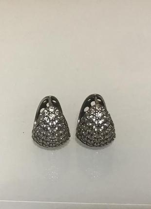 Серебрянные серьги капли