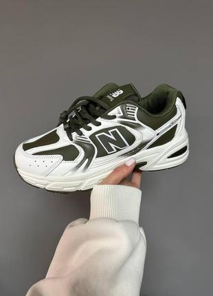 Жіночі кросівки new balance 530 khaki white / smb