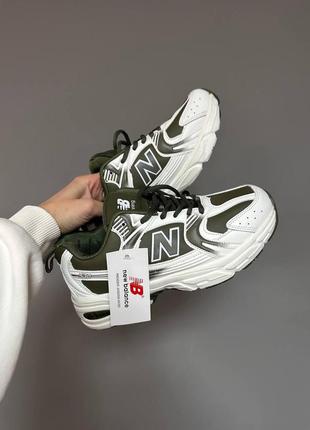 Женские кроссовки new balance 530 khaki white / smb6 фото