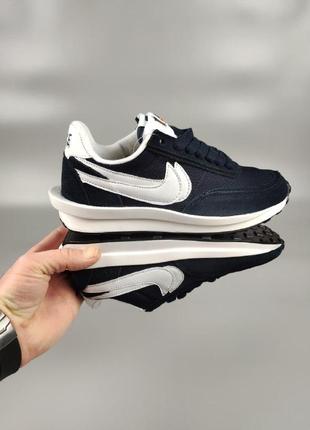 Жіночі кросівки nike sacai navy blue5 фото