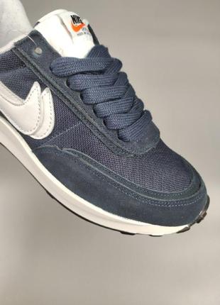 Жіночі кросівки nike sacai navy blue8 фото