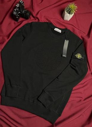 Преміальний світшот stone island casual джемпер стон айленд чорний