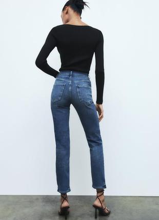 Zara slim cropped джинсы2 фото