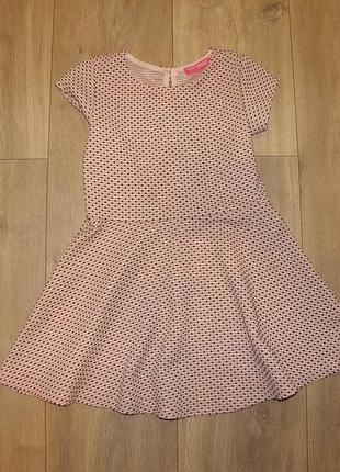 Стильное жаккардовое платье primark в мелкий горошек