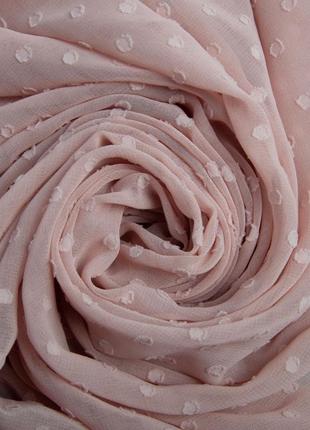 Тканина плательний шифон жакард пудра