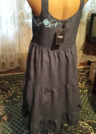Свободный льняной сарафан от next