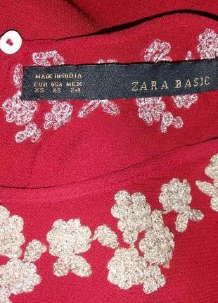 Шифоновая блузка zara с серебряной вышивкой xs5 фото
