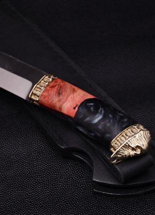 Туристический нож авторский ручной работы "призрачный гонщик" эксклюзив