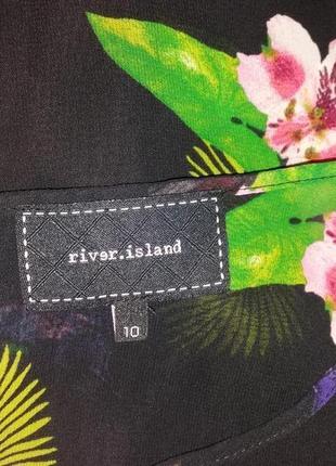 Яркая шифоновая блузка в цветы river island4 фото