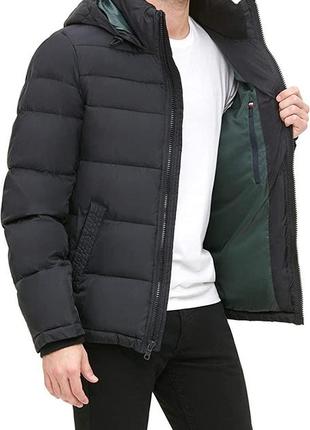 1, теплая зимняя черная мужская  куртка tommy hilfiger томми хилфигер размер l tall для  высоких оригинал6 фото