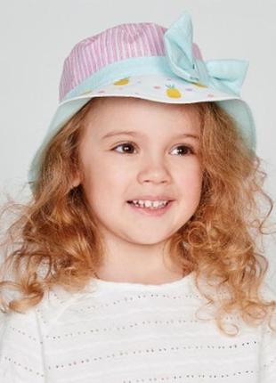 Шапка панамка плюс повязка для девочки розового цвета